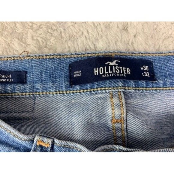 Hollister 30x32 Mens Jeans Distress Slim Straight Epic Flex (Actual Inse… - Picture 3 of 4